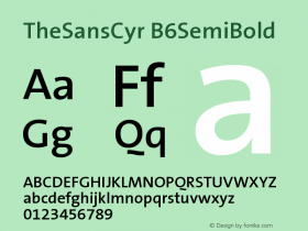 TheSansCyr B6SemiBold Version 001.006图片样张