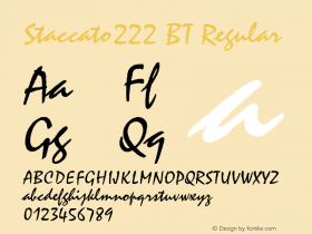 Staccato222 BT Regular Version 1.01 emb4-OT图片样张