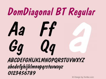 DomDiagonal BT Regular mfgpctt-v1.52 Thursday, January 28, 1993 11:09:00 am (EST)图片样张