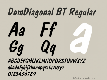 DomDiagonal BT Regular mfgpctt-v1.52 Thursday, January 28, 1993 11:09:00 am (EST)图片样张