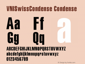 VNISwissCondense Condense Version 001.000图片样张