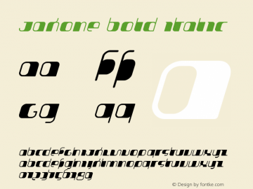 Jakone Bold Italic 001.000图片样张