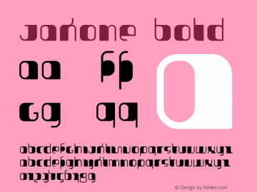 Jakone Bold 001.000 Font Sample