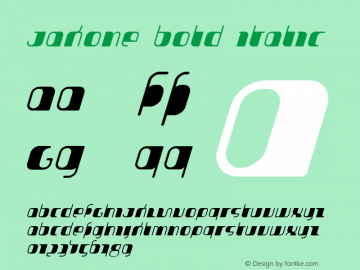 Jakone Bold Italic 001.000图片样张