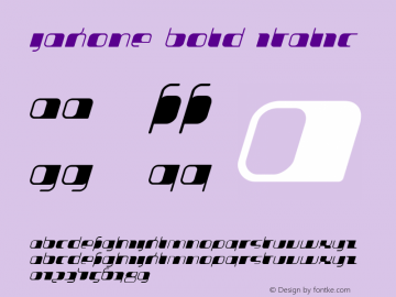 Jakone Bold Italic 001.000 Font Sample