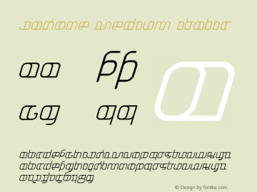 Jakone Medium Italic 001.000 Font Sample