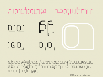 Jakone Regular 001.000 Font Sample