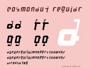 Cosmonaut Regular 001.000 Font Sample