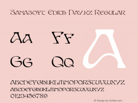 Sanasoft Edith Day.kz Regular 1.1 Font Sample