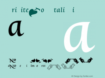 TriniteNo1 ItalicPi Version 001.000 Font Sample