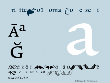 TriniteNo1 RomanCondensedPi Version 001.000 Font Sample