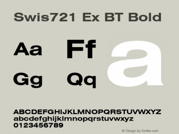 Swis721 Ex BT Bold mfgpctt-v4.4 Dec 22 1998图片样张