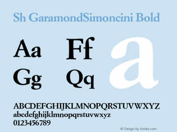 Sh GaramondSimoncini Bold 001.001图片样张