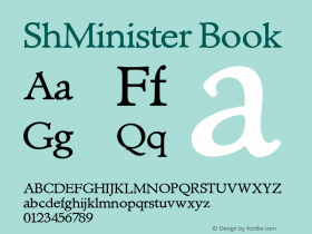 ShMinister Book 001.000 Font Sample