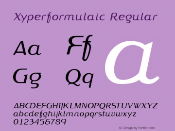 Xyperformulaic Regular 001.000图片样张