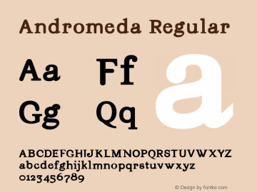 Andromeda Regular 001.000 Font Sample