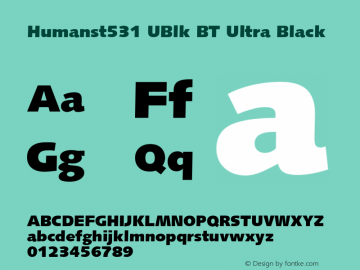 Humanst531 UBlk BT Ultra Black mfgpctt-v1.57 Tuesday, February 23, 1993 9:33:35 am (EST)图片样张