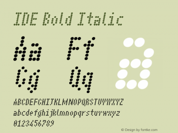 IDE Bold Italic 001.000图片样张