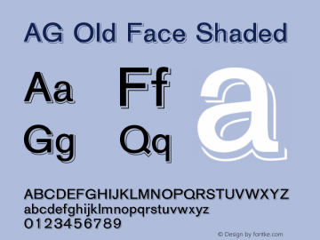 AG Old Face Shaded Version 001.000 Font Sample