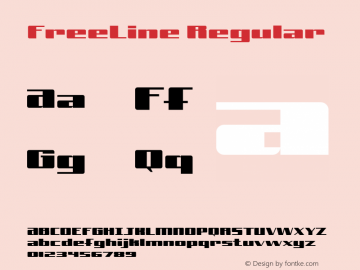 FreeLine Regular Macromedia Fontographer 4.1图片样张