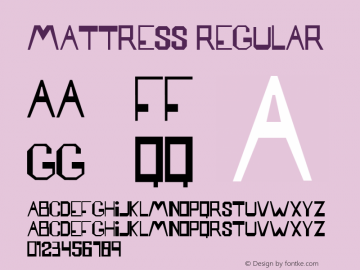 Mattress Regular 1.000 Font Sample