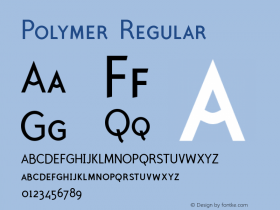 Polymer Regular Version 1.00 Font Sample