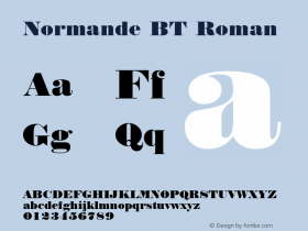 Normande BT Roman mfgpctt-v1.57 Friday, February 19, 1993 2:31:55 pm (EST)图片样张