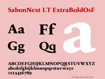 SabonNext LT ExtraBoldOsF Version 001.000图片样张