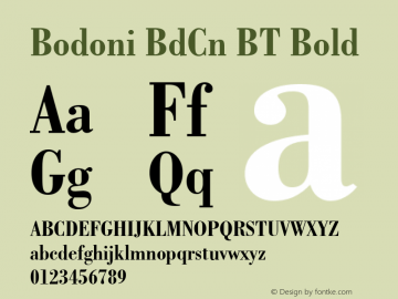 Bodoni BdCn BT Bold mfgpctt-v1.53 Monday, February 1, 1993 2:31:32 pm (EST) Font Sample