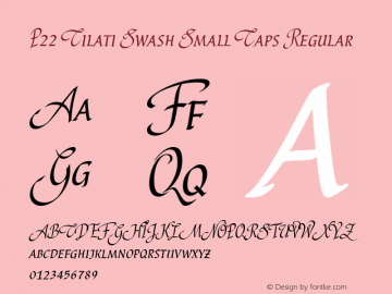 P22 Cilati Swash Small Caps Regular 001.001 Font Sample