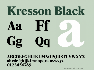 Kresson Black Macromedia Fontographer 4.1.5 1/21/05图片样张