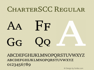 CharterSCC Regular OTF 1.0;PS 001.000;Core 116;AOCW 1.0 161 Font Sample