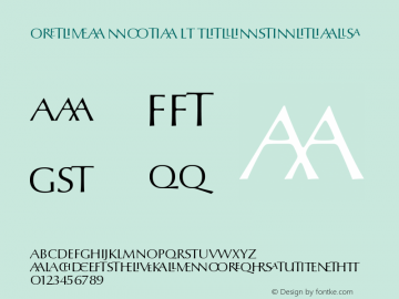 Optima nova LT TitlingInitials Version 001.000 Font Sample