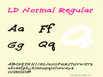 LD Normal Regular Macromedia Fontographer 4.1 4/20/2005图片样张