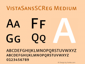 VistaSansSCReg Medium Version 001.000 Font Sample