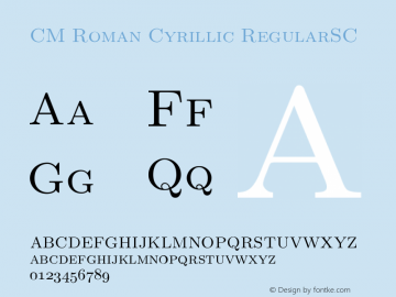 CM Roman Cyrillic RegularSC Version 001.001图片样张