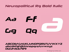 Neuropolitical Rg Bold Italic Version 5.000图片样张
