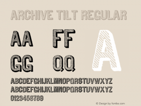 Archive Tilt Regular Version 1.000;PS 001.000;hotconv 1.0.38图片样张