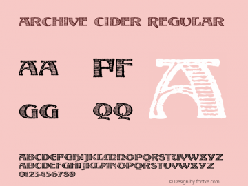 Archive Cider Regular Version 1.000 2005 initial release图片样张