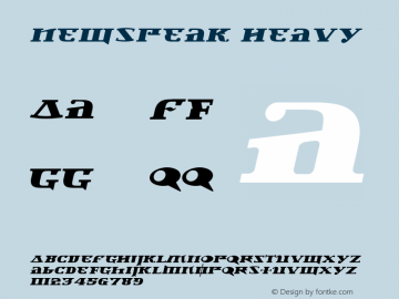 Newspeak Heavy 001.000 Font Sample