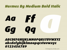 Hermes Bg Medium Bold Italic Version 1.000;PS 001.001;hotconv 1.0.38图片样张