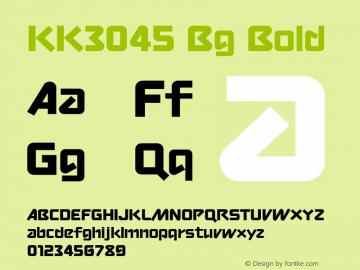 KK3045 Bg Bold Version 1.000;PS 001.001;hotconv 1.0.38图片样张