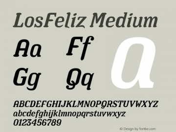 LosFeliz Medium 001.000 Font Sample