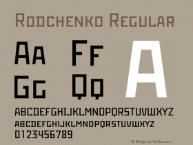 Rodchenko Regular Version 1.000;PS 001.001;hotconv 1.0.38图片样张