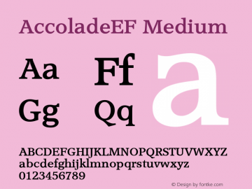 AccoladeEF Medium 001.000 Font Sample
