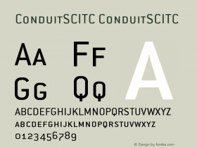 ConduitSCITC ConduitSCITC Version 001.000 Font Sample