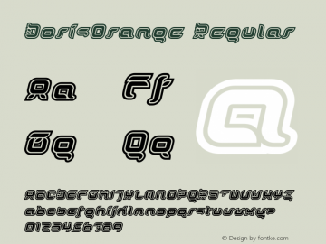 DorisOrange Regular Version 001.000图片样张