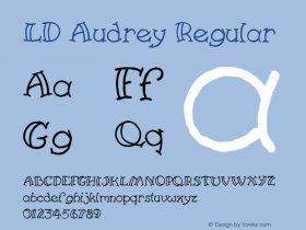 LD Audrey Regular Macromedia Fontographer 4.1 9/26/2005图片样张