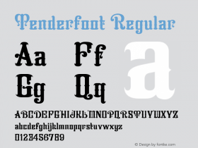 Tenderfoot Regular Version 1.000 Font Sample