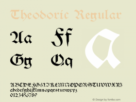 Theodoric Regular Altsys Metamorphosis:7/16/93 Font Sample